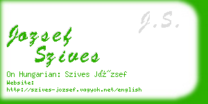 jozsef szives business card